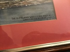 Rare OOAK Original Art Watercolor „CLEVELAND WEST PIER HARBOR LIGHTHOUSE“ Framed