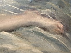 Reclining Girl-20th Oil-Frederick Roscher-German American Society Portraitist