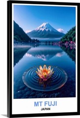 Mount Fuji Japan Travel Poster or Gallery Canvas Wrap Wall Art Home