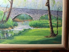 Richard D. Schultz (1915 – 2007) „Stone Bridge, Inwood West VA“ Oil Painting