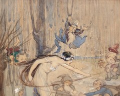 circa 1910 Fairytale Snow White & Seven Dwarves ARTHUR RACKHAM (1867-1939)