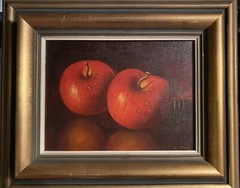 EARLY 20thc SIGNED STILL LIFE OIL ON CANVAS – GILTWOOD FRAME Signed Corrado Pila