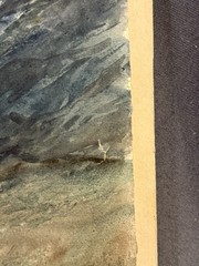 Antique Original Watercolor Landscape Painting Bears Signature Herbert John Finn
