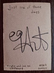 e9Art 5×7 ‚just another one of those f***-this-s*** kind of days‘ art brut naive