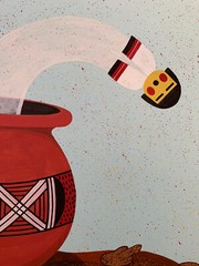 Painting Dale Hovanaya Hopi Pueblo Native American Kachina “Pottery Spirit” Vtg