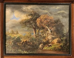 Henry Cleenewerck (1818 – 1901) – Original Oil Painting – Cattle at the River