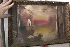 20×14 painting very old usa house country life usa america homestead antique