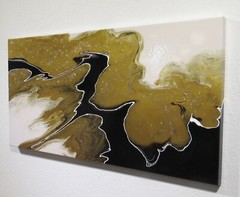 Abstract Painting Modern Canvas Wall Art Large Resin Coated Framed US ELOISExxx