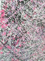 Original Abstract Action Painting jackson pollock style signed art
