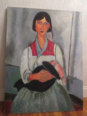 AMEDEO MODIGLIANI Gypsy Woman with Baby Repro OIL Painting 30“x40″
