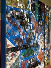 Geo’s Metric Explosion (New) 24x24x1.5 in. Gallery Wrapped Canvas Painting