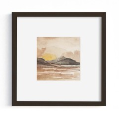AMBER K – 6×6 Abstract Painting, Neutral Impressionist Landscape Unframed Art