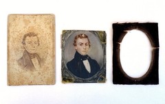 19th c. Miniature Portrait and original photo by Randall Photography Detroit Mi.