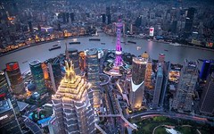 China, river, Shanghai 100% cotton wall home Decor high quality Canvas
