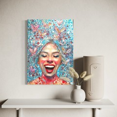 ORIGINAL Portrait Oil Picture Painting Woman Abstract Painting Art Modern HAND PAINTED