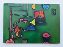 Paul Klee Painting Oil on canvas Size 20 x 28 inches (handmade) Sealed