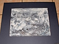 Original Collectable „Hidden Faces“ abstract acrylic painting by Davila, 11″x15″