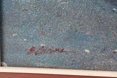 Vintage Children Playing On The Beach Oil Painting On Canvas Signed Illegible