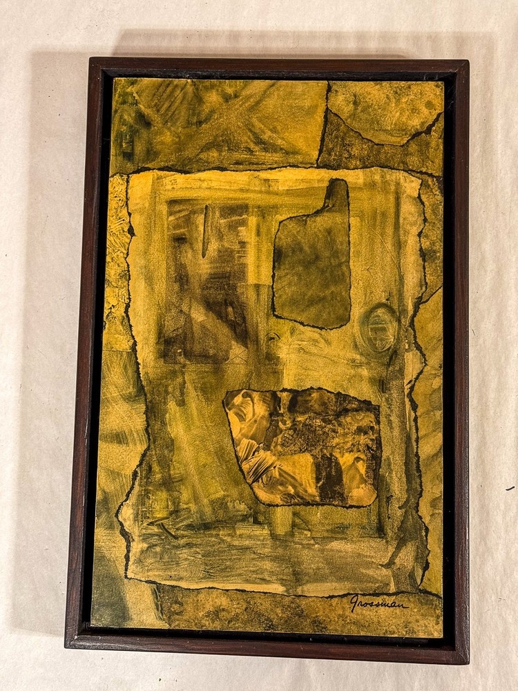 [E650] Original Seymour Sy Grossman b1933 d2015 Painting on board wood frame