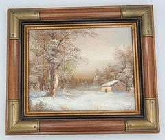 I. Cafieri Original Oil On Canvas Landscape Painting SIGNED 13.5″x11.75″ Vintage