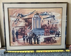 United States Air Force Memorabilia, Watercolor, Painting
