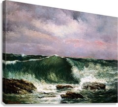 Gustave Courbet Waves Painting Reproduction – Giclee Canvas/Paper/Stretched