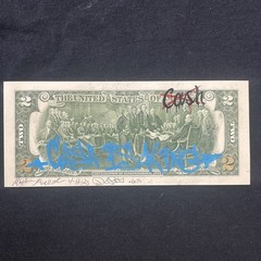 Cash Is KING 2 Dollar bill painting Graffiti Art Street Art Currency Art