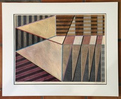 Original Post Modern Abstract Geometric Painting By Mike Moor