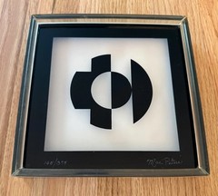 Mac Peters Mid Century Modern Black And White Acrylic Art
