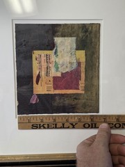 Henry Rayburn (Texas, 1944-2009) Original Mixed Media Collage Painting 7″×6½“