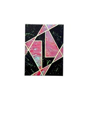 OOAK „Retro Abstract“ 90s Inspired 12 x 16 Mixed Media Painting on Canvas