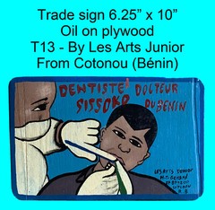 Trade sign, doctor, docteur, dentist, hand-painted sign, oil on plywood