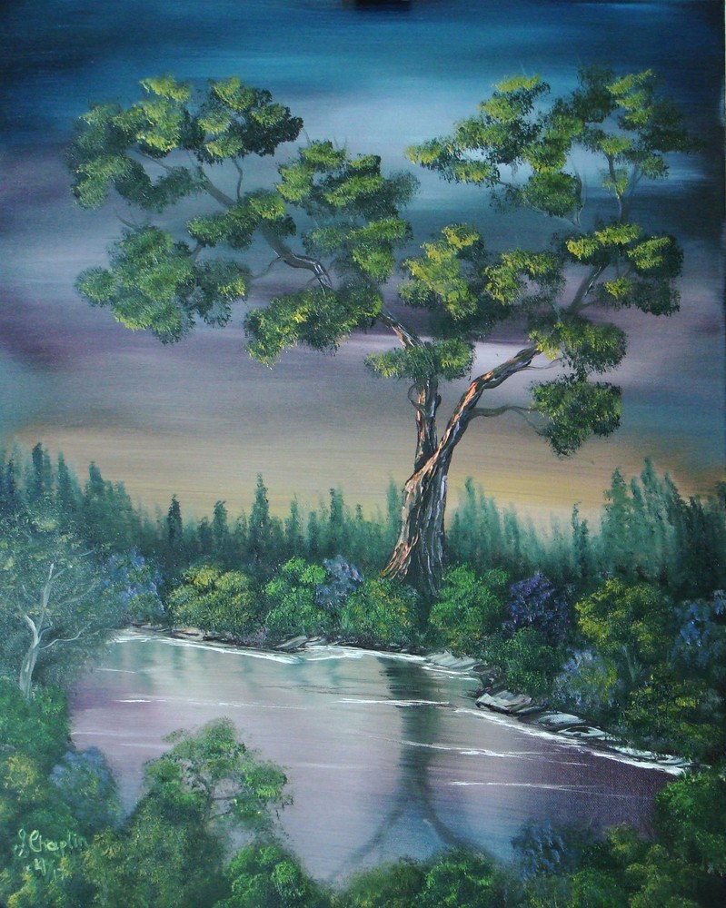 Original Oil Painting, Peaceful Repose, 18″ x 24″