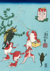 Ukiyo-e woodblock print Reprint Edition Utagawa Kuniyoshi 金魚づくし 玉や玉や #467