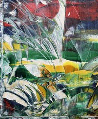 Original Abstract Composition, Oil Painting, Expressionism, 80.0 x 60.0 cm.