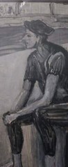 Bull Fighter – Jared Fitzgerald. Tempera on Gessoed Linen