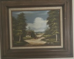 Brenner Oil Painting on Canvas of Pastoral Landscape H3