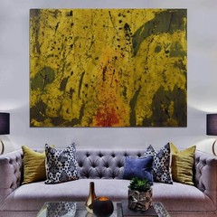 Mark Little original ￼XL￼ Painting 81” X 62”Action Abstract￼, Modern