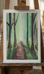 ACEO Art Card Trees Forest Landscape