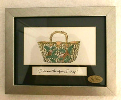 MT Pressions – I Dream Therefore I Shop! Hand Painted Purse Wall/Shelf Decor
