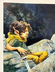 Rare Original Vintage 1981 Ken Macklin „Away From The Shire“ Painting 16″ LOTR