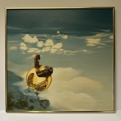 Surrealist Painting Clouds Surrealism Woman Women Vintage Malcolm Dickson Famous