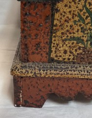 Signed David Ellinger Folk Art Miniature Chest Hand Painted, RARE