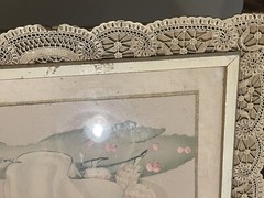 Maude Eggemeyer Water Color ~ Signed Colonial Courting Scene Framed RARE FIND🦄