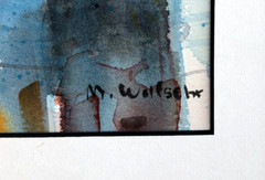 Fly Fishing, An Original Watercolor, by Impressionist Artist: M. Waltsela. MINT
