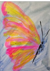Butterfly Original Art 14X11 Canvas