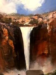 COLIN PARKER OIL PAINTING JIM JIM FALLS KAKADU 75cm x 65cm