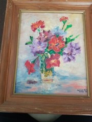 Oil Painting IMPRESSIONISM Contemporary Still Life FLOWERS 18×15″ Artist Signed