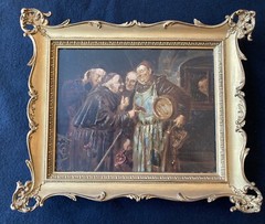 Painting oil on canvas Eduard Von Grutzner 1846-1925 unsigned 9-1/4”x7-1/4”