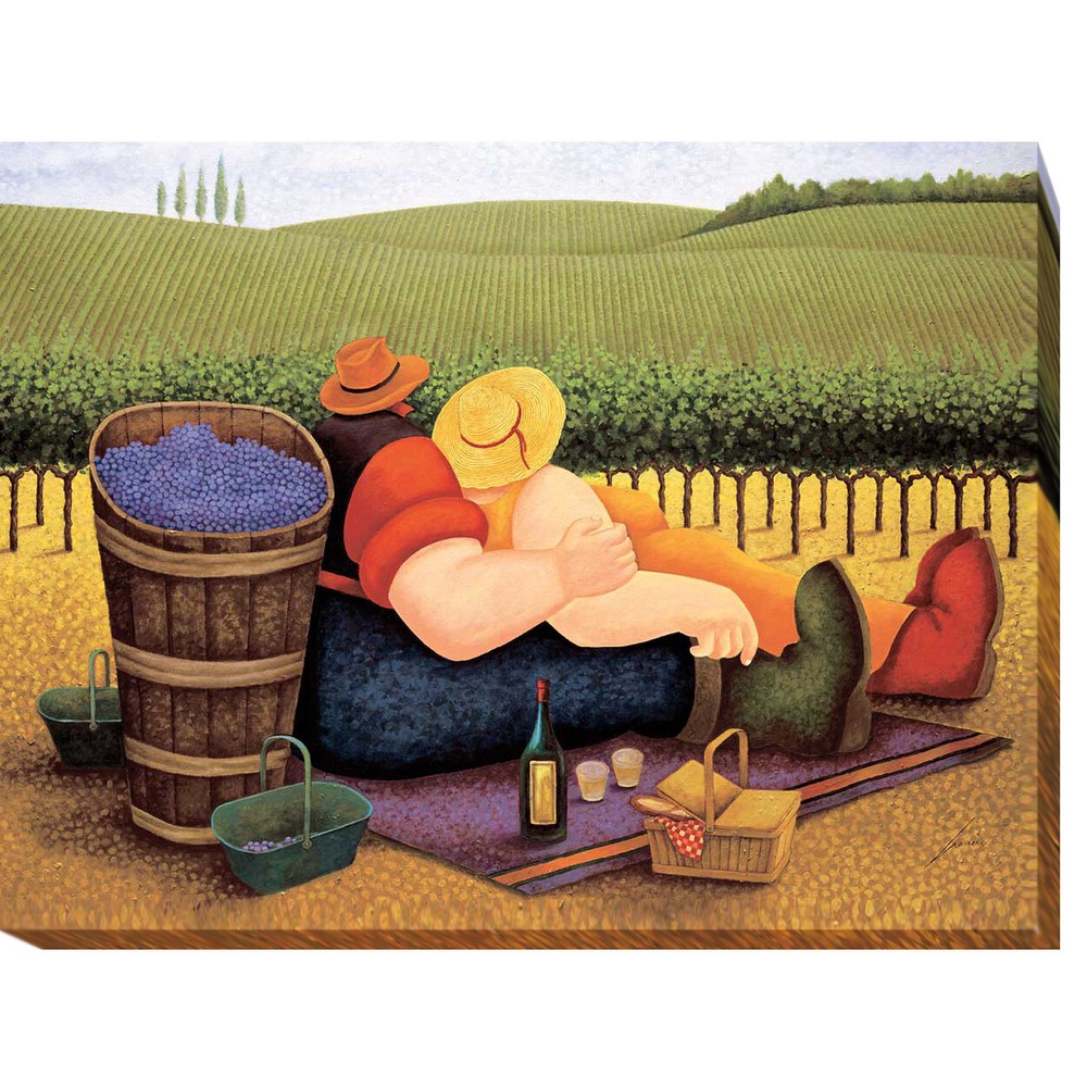 Summer Picnic by Lowell Herrero Gallery-Wrapped Canvas Giclee, (12 in x 16 in)